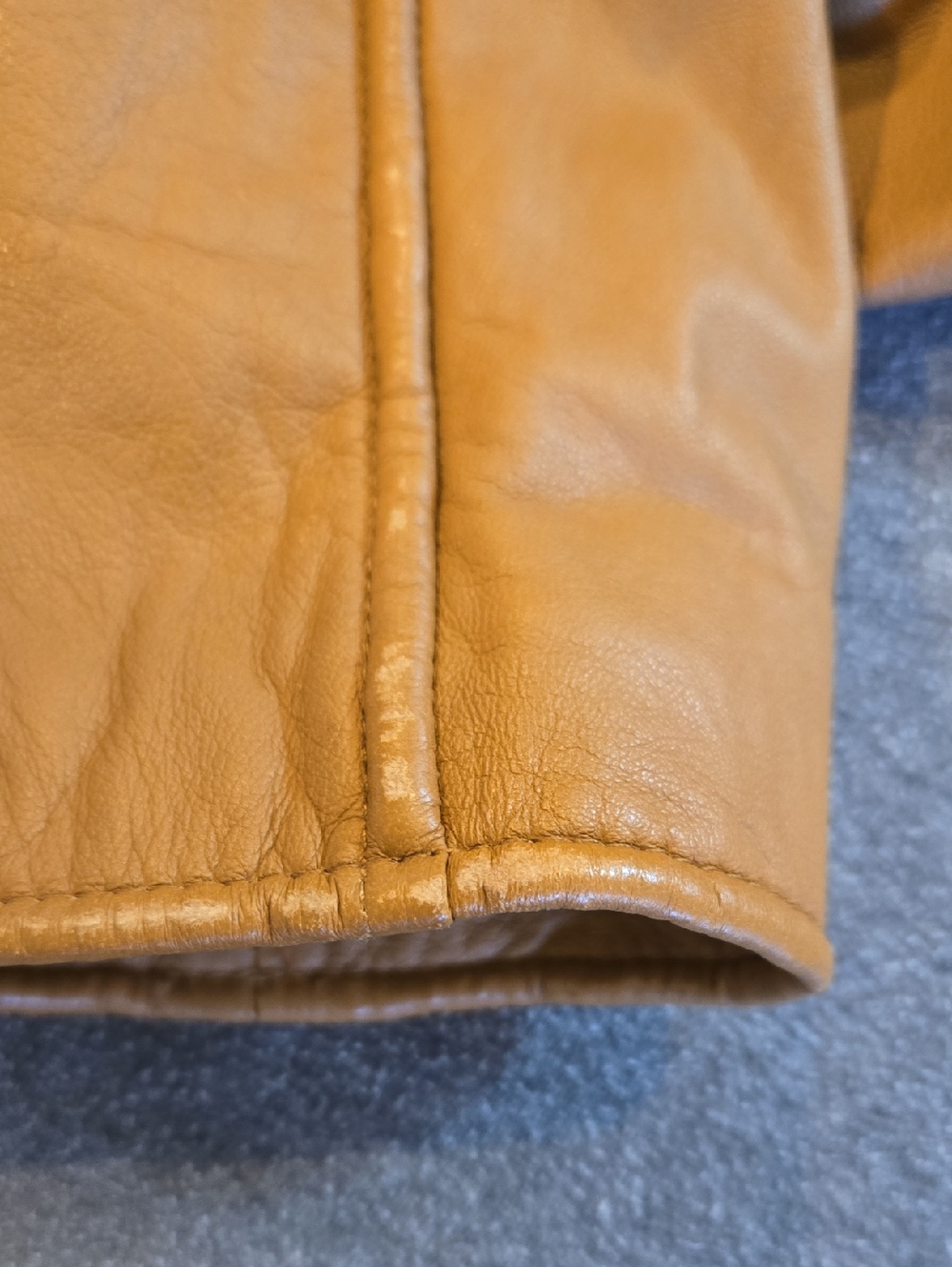 Max Studio Tan Leather Jacket - Picture 5 of 5